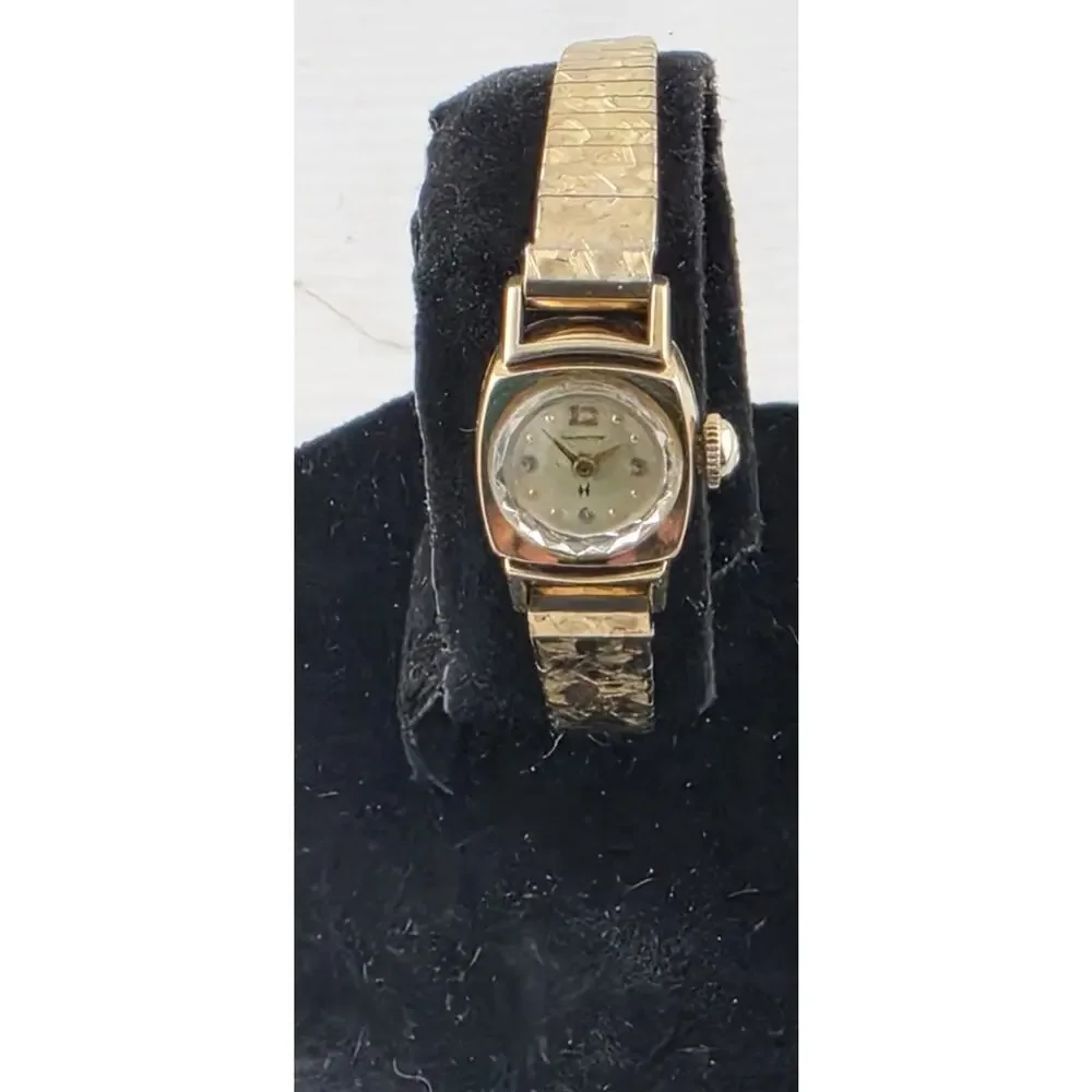 Vintage 60s Lady Hamilton 10K Gold Filled 17J Cal 780 Movement Cocktail Watch